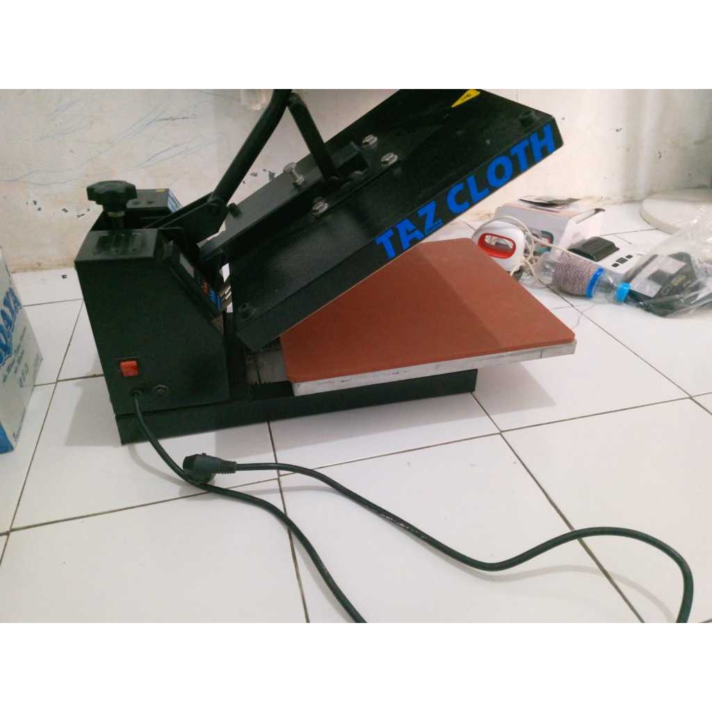 Mesin press Sticker segala jenis Sablon Baju masker Kain 38x38 heat press sablon kaos DTF sublim DTG