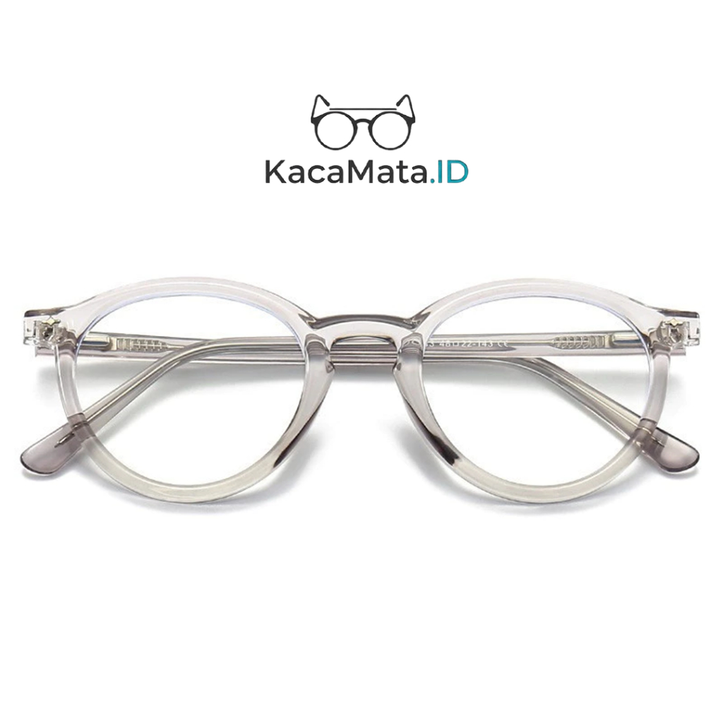 KacaMata_IDN - Kacamata Pria & Wanita Model Bulat Antiradiasi Minus Lensa Blueray Photocromic Bluecr