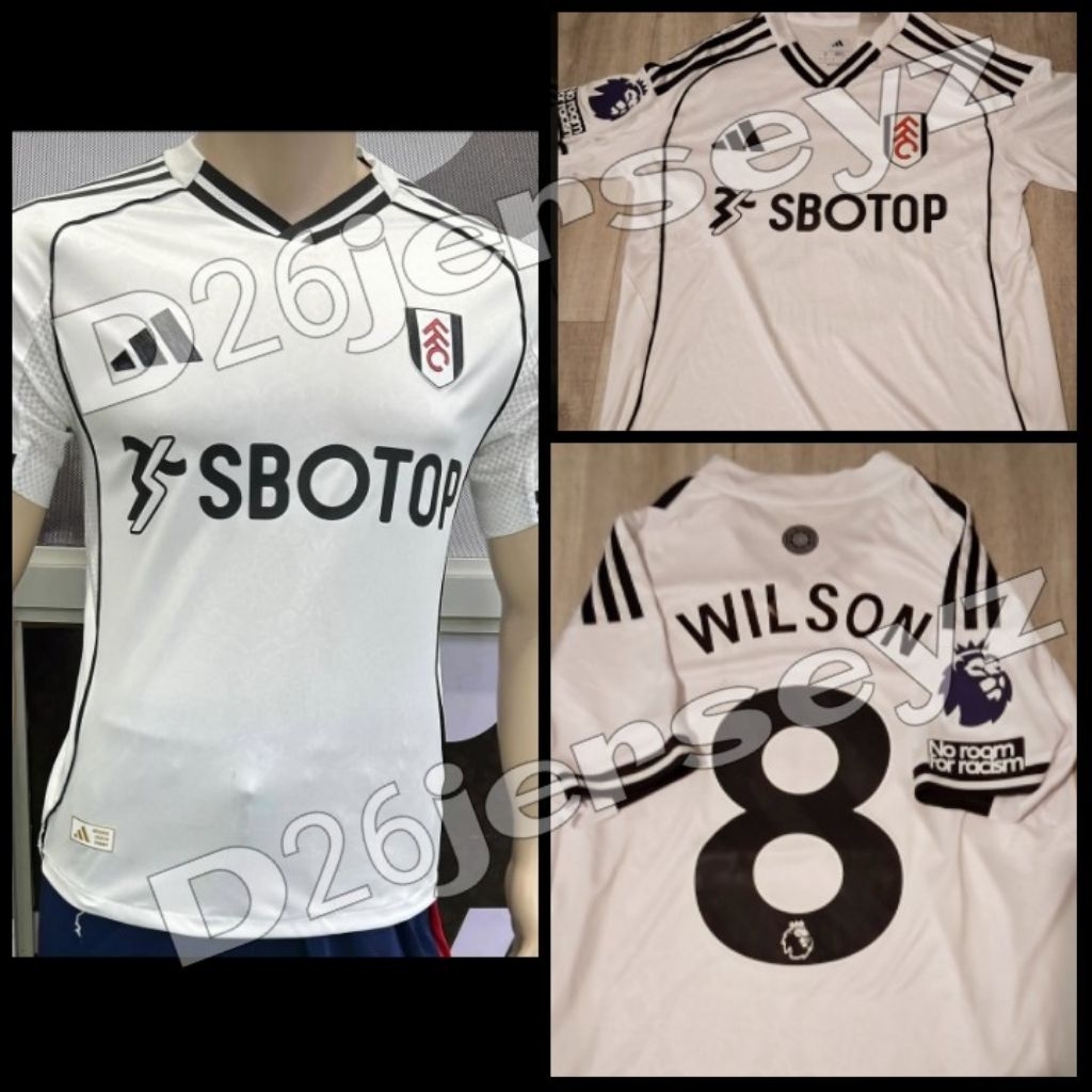 Jersey FulhamM_ Home Player Issue 2025 / 2026 + Cetak Nama Nameset RAUL 7 / WILSON 8 / KEVIN 22 / Cu