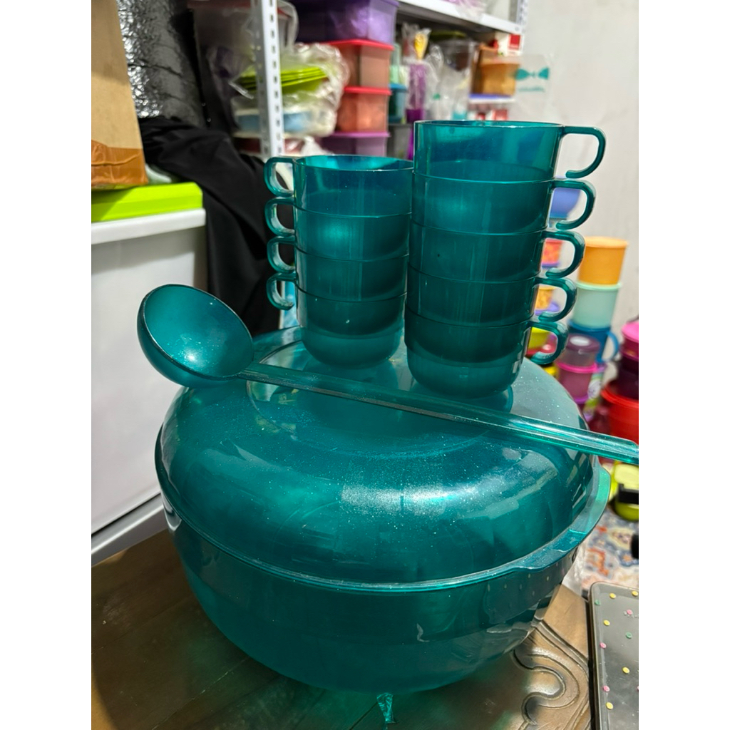 PRELOVED wtc watercolor tempat es buah Tupperware