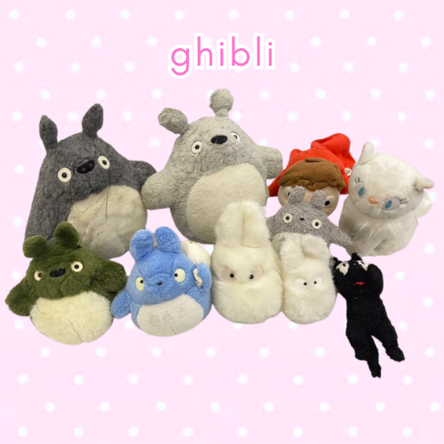 boneka keychain studio ghibli boneka ponyo totoro jiji lily catbus bag plushies plush tas dompet