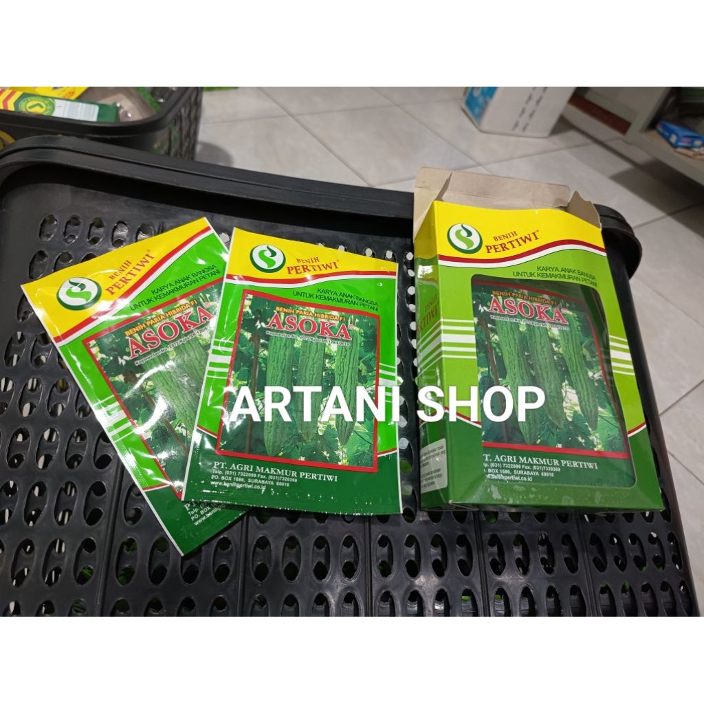 Benih Bibit Pare Paria Asoka F1 Tahan Virus, 10 Gram (Buah Hijau & Tahan Simpan) Kadaluarsa. 2027 - 