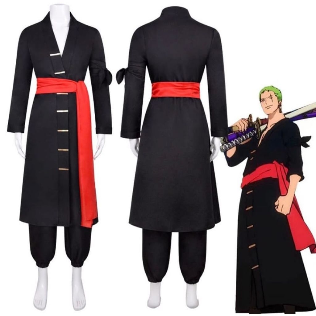 kostum Zoro one piece hitam
