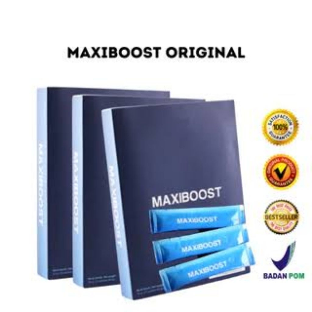 MAXIBOOST MAXI BOOST 100% ORIGINAL SUPLEMEN KESEHATAN PRIA 1 BOX ISI 10 SACHET HERBAL BPOM