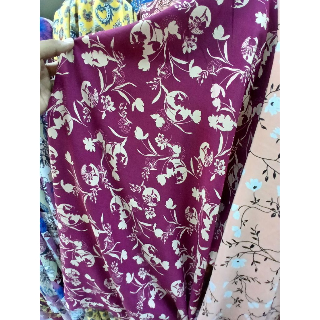 Kain/Bahan wolpis motif meteran//Bahan wolpeach kwalitas premium//Kain wolfis motif meteran(WK41)