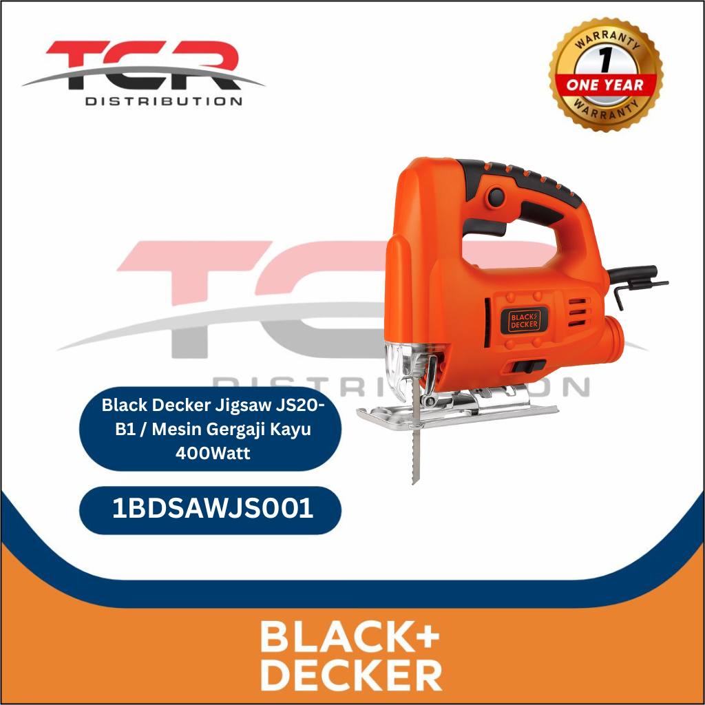 Black Decker Jigsaw JS20-B1 / Mesin Gergaji Kayu 400Watt