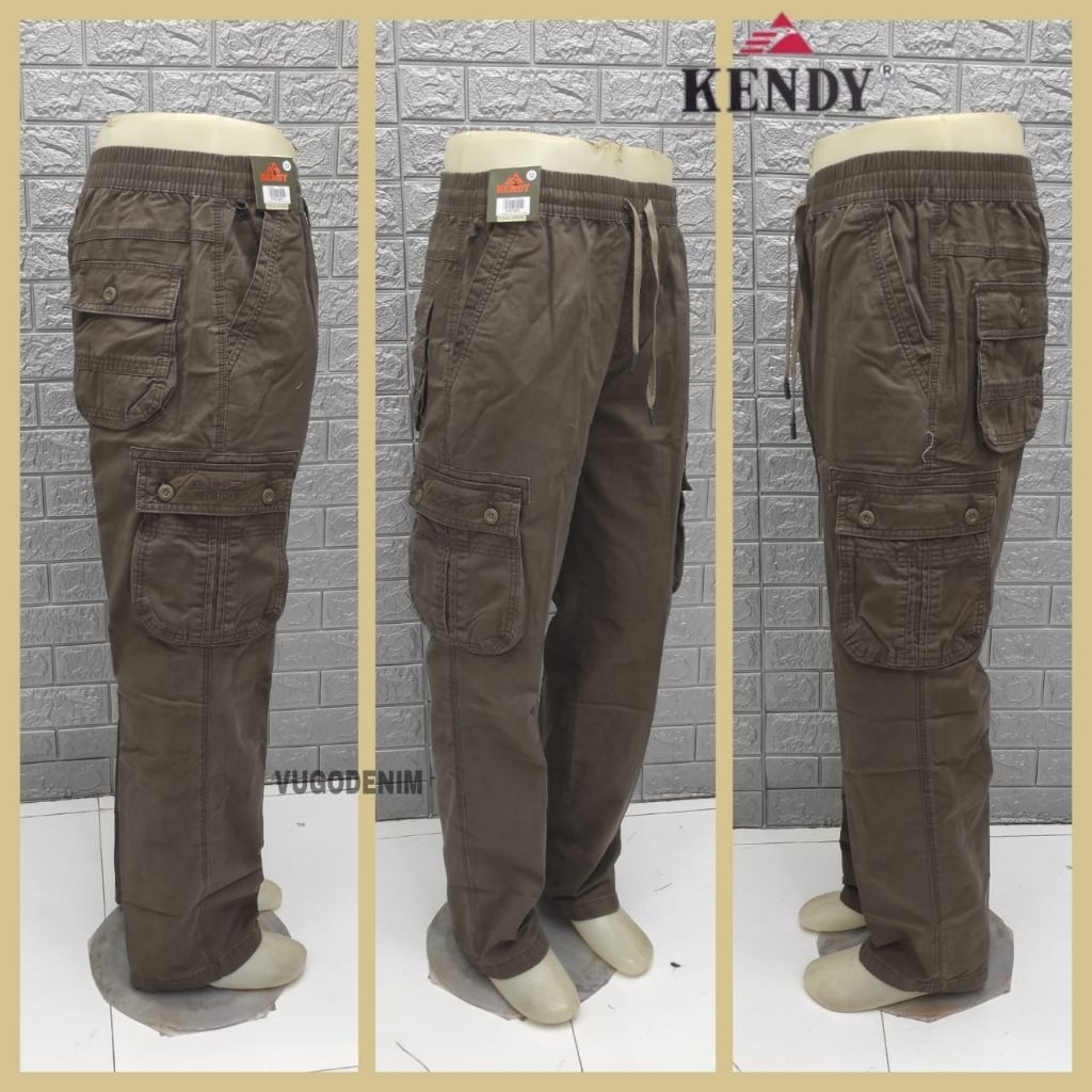 KENDY size 27-38 CELANA PANJANG CARGO PINGGANG KARET / CELANA CARGO PANJANG PINGGANG KARET / CELANA 