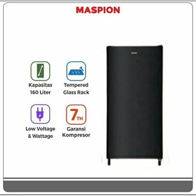 Kulkas Maspion 1 Pintu 168 Liter - (URG-168LE)