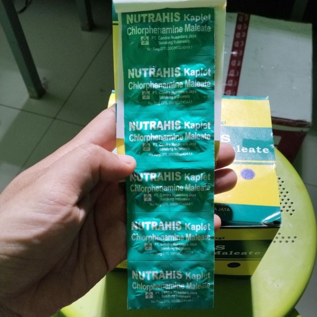 NUTRAHIS Kaplet (Obat Gatal Alergi Cuaca, Obat, Makanan, Biduran, Kaligata)