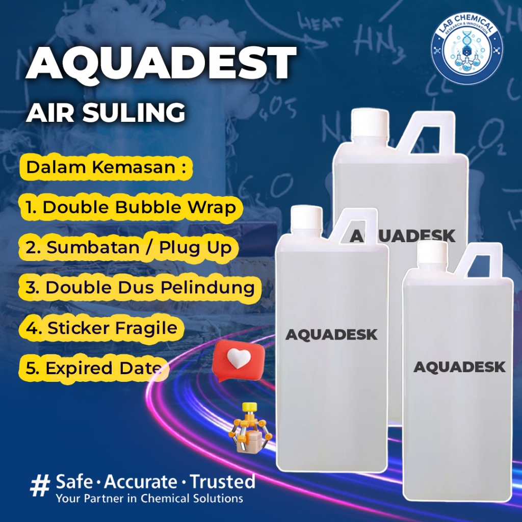 Aquades 1 Liter – Kemurnian Terjamin, Harga Bersahabat