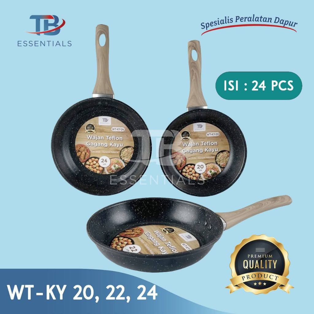 teflon anti lengket ukuran 20 cm dan 22 cm