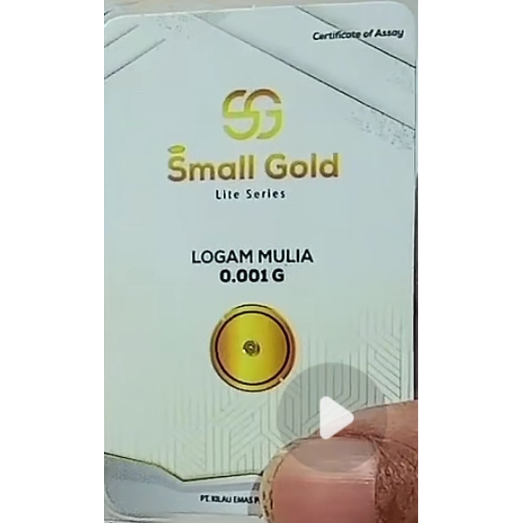 Small Gold Logam Mulia 0,001 g