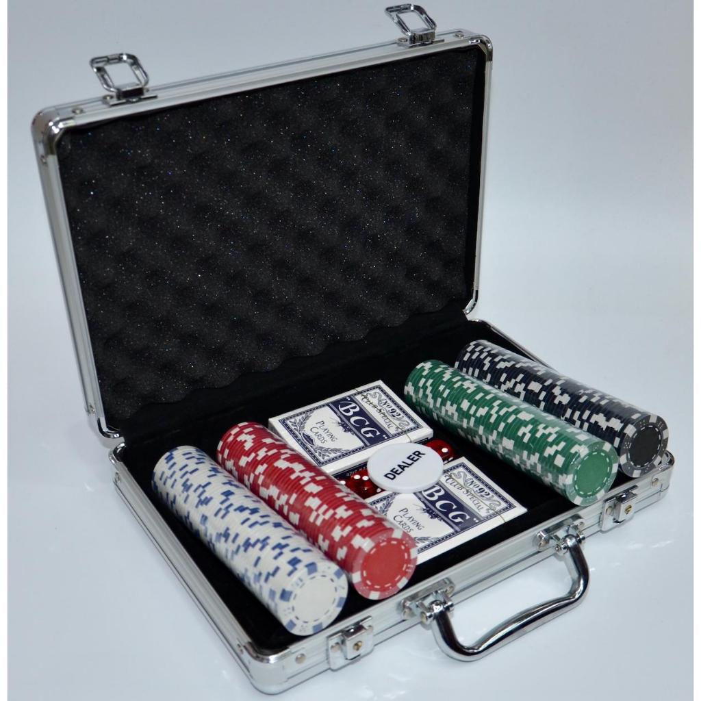 Poker Chip Set 200/300/500 pcs + Suitcase Texas Holdem | Casino Coin Chip | Koin Kasino | Set Mainan