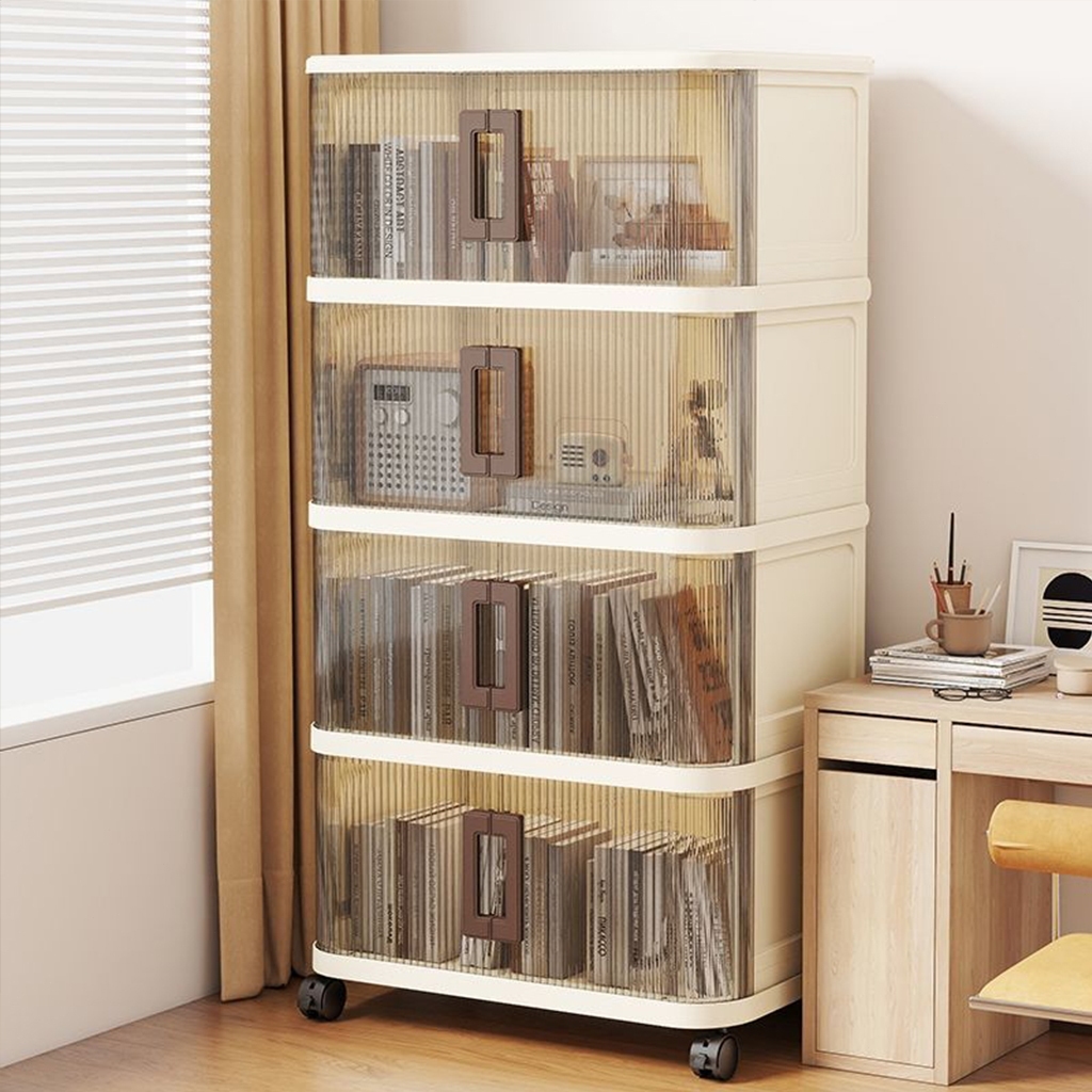 HOhome LEMARI PLASTIK Lipat Sliding Door LemariL SUSUN Plastik LEMARI PAKAIAN MINIMALIS SERBAGUNA