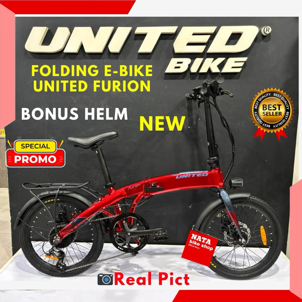 Sepeda Lipat Folding E-Bike United Furion Terbaru