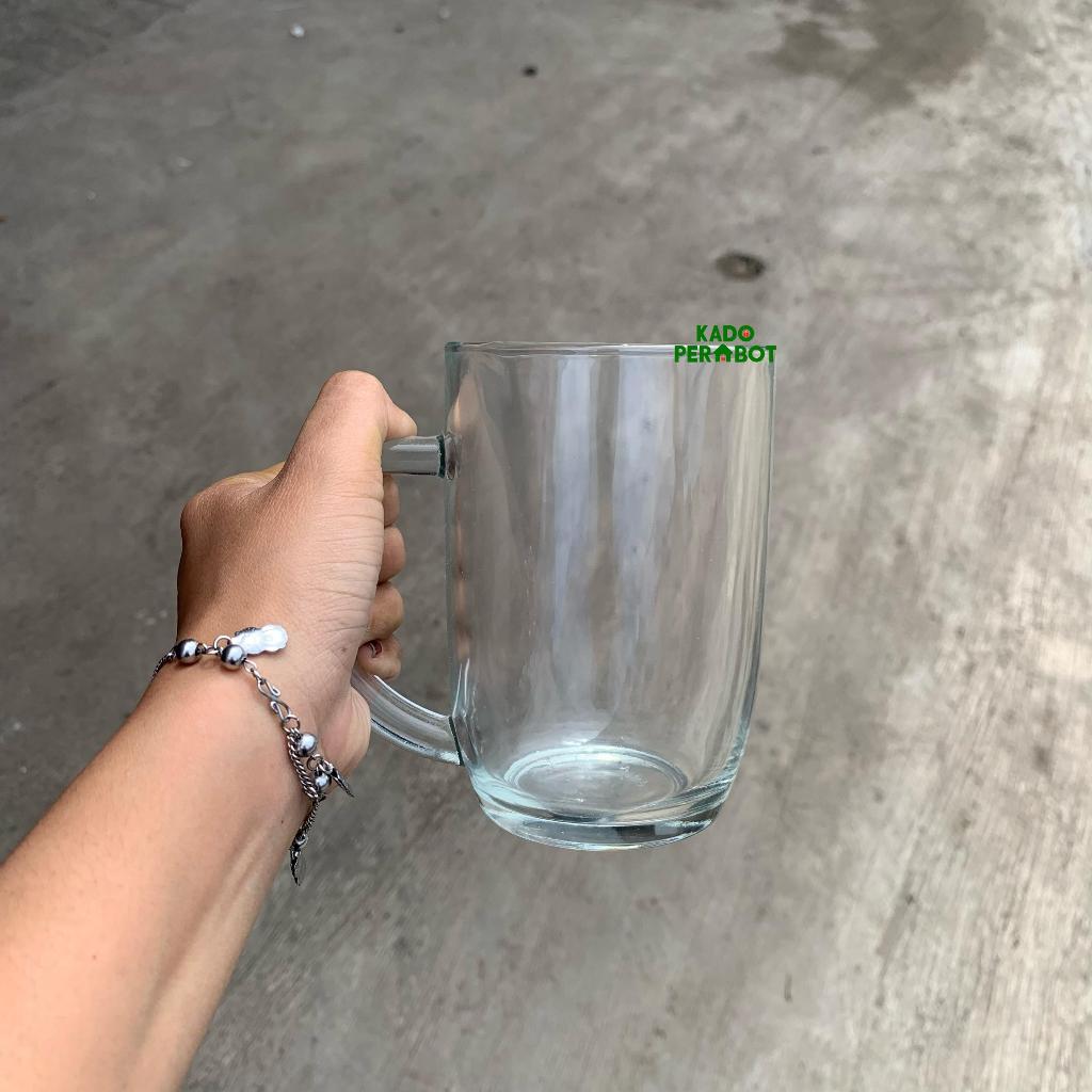 Gelas Kaca Besar - Gelas Besar Es Teh Jumbo Kaca - Gelas Kaca Gagang