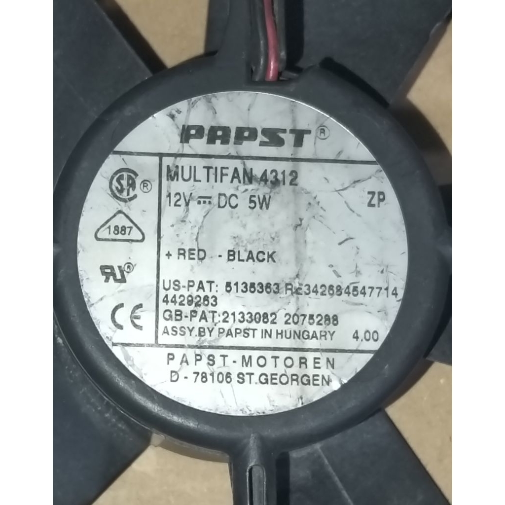 KIPAS FAN 2PIN 12X12 12V 5W BEKAS
