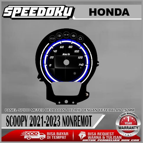 PAPAN SPEEDOMETER CUSTOM SCOOPY 2021 KEYLEST & NONKEYLEST