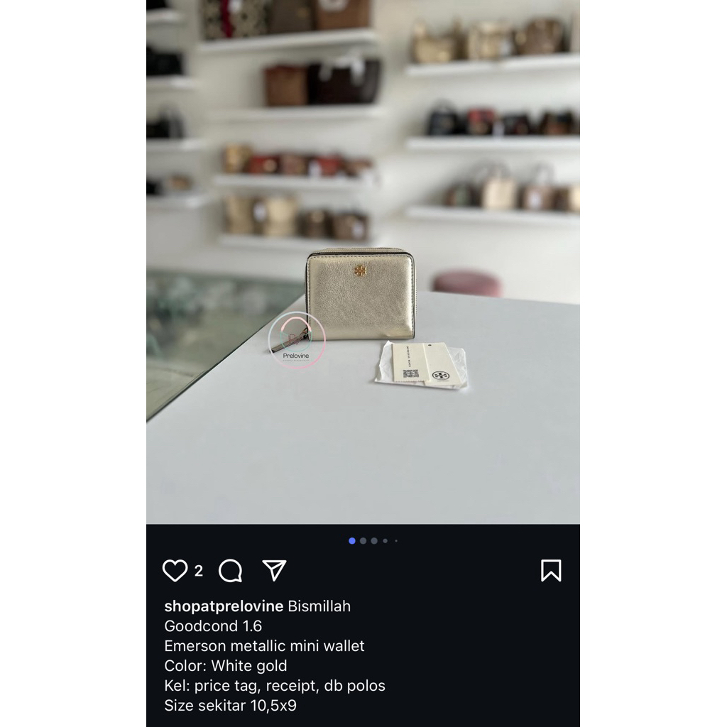 Emerson metallic mini wallet Preloved