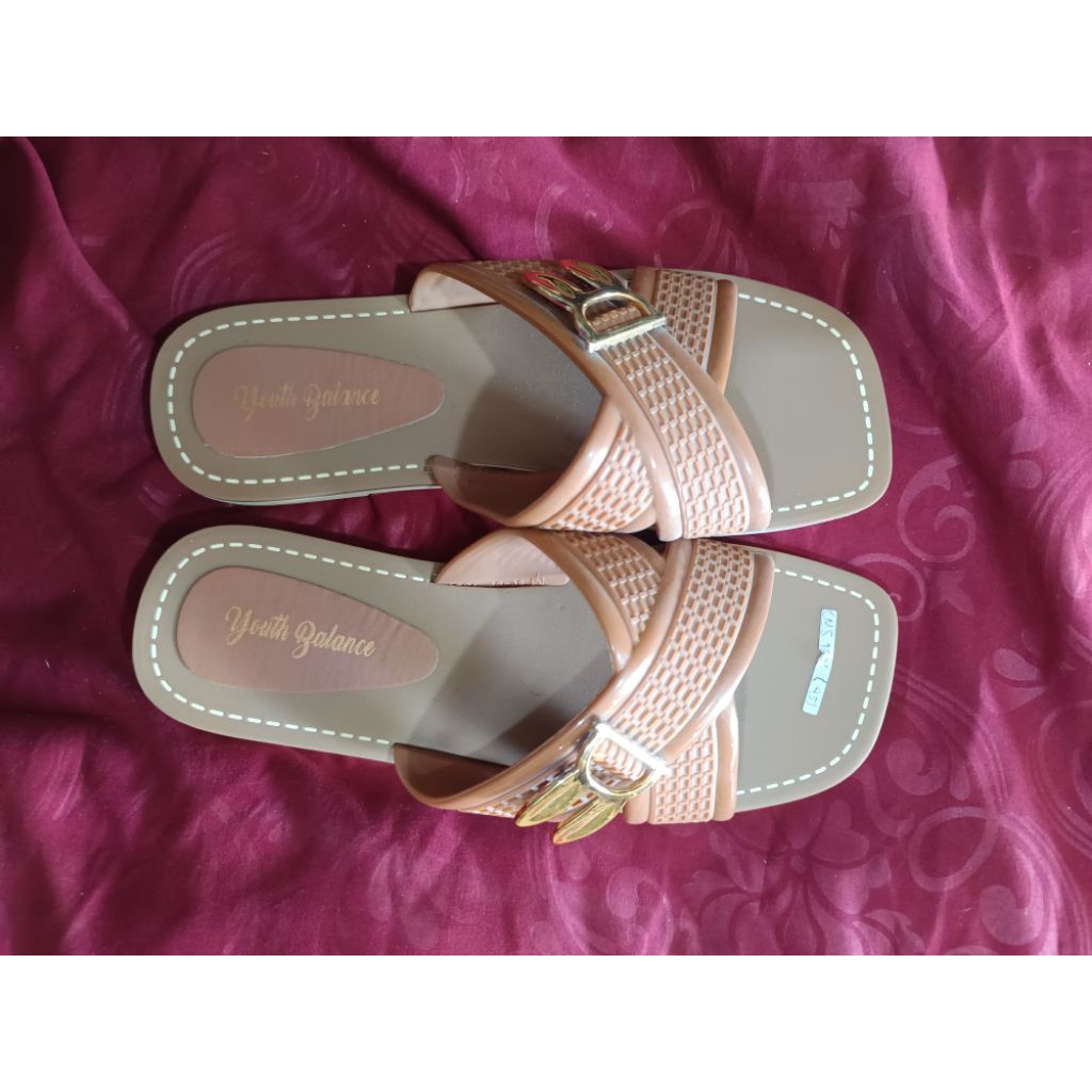 CMS 1501 SANDAL TEPLEK WANITA TERBARU BAHAN KARET