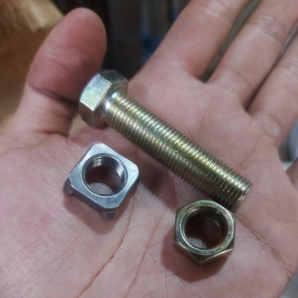 Baut 17 M12x50 Drat Halus Pitch 1.25 Baut Kuning M12x50 Pitch 1.25 Halus