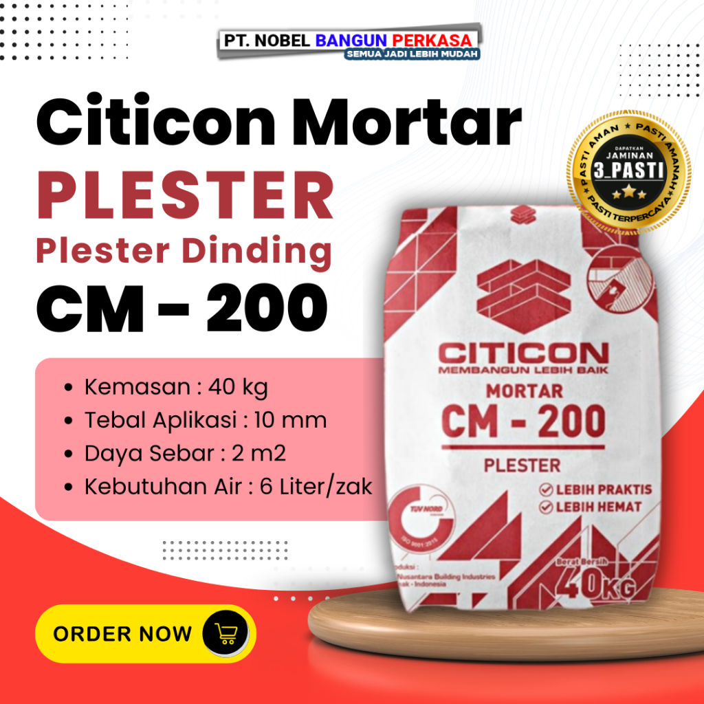 Semen Mortar Citicon Plester Dinding 40kg "CM 200"
