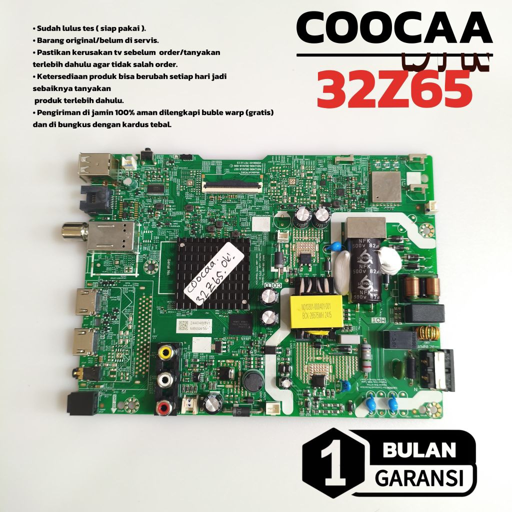 MAINBOARD TV COOCAA 32Z65 - MB - MOTHERBOARD - MOBO - MODUL - MESIN TV COOCAA 32Z65