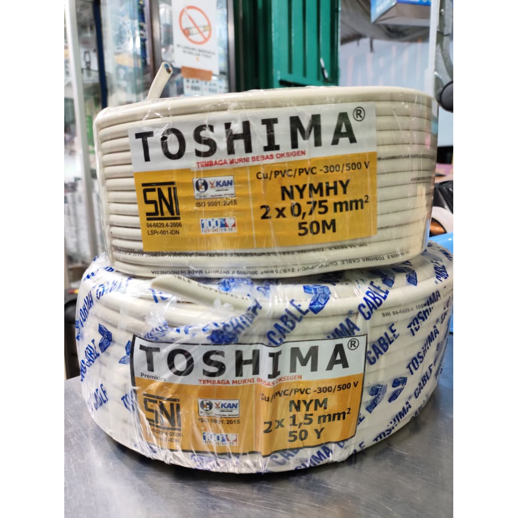 TOSHIMA Kabel Listrik Roll 50 Meter