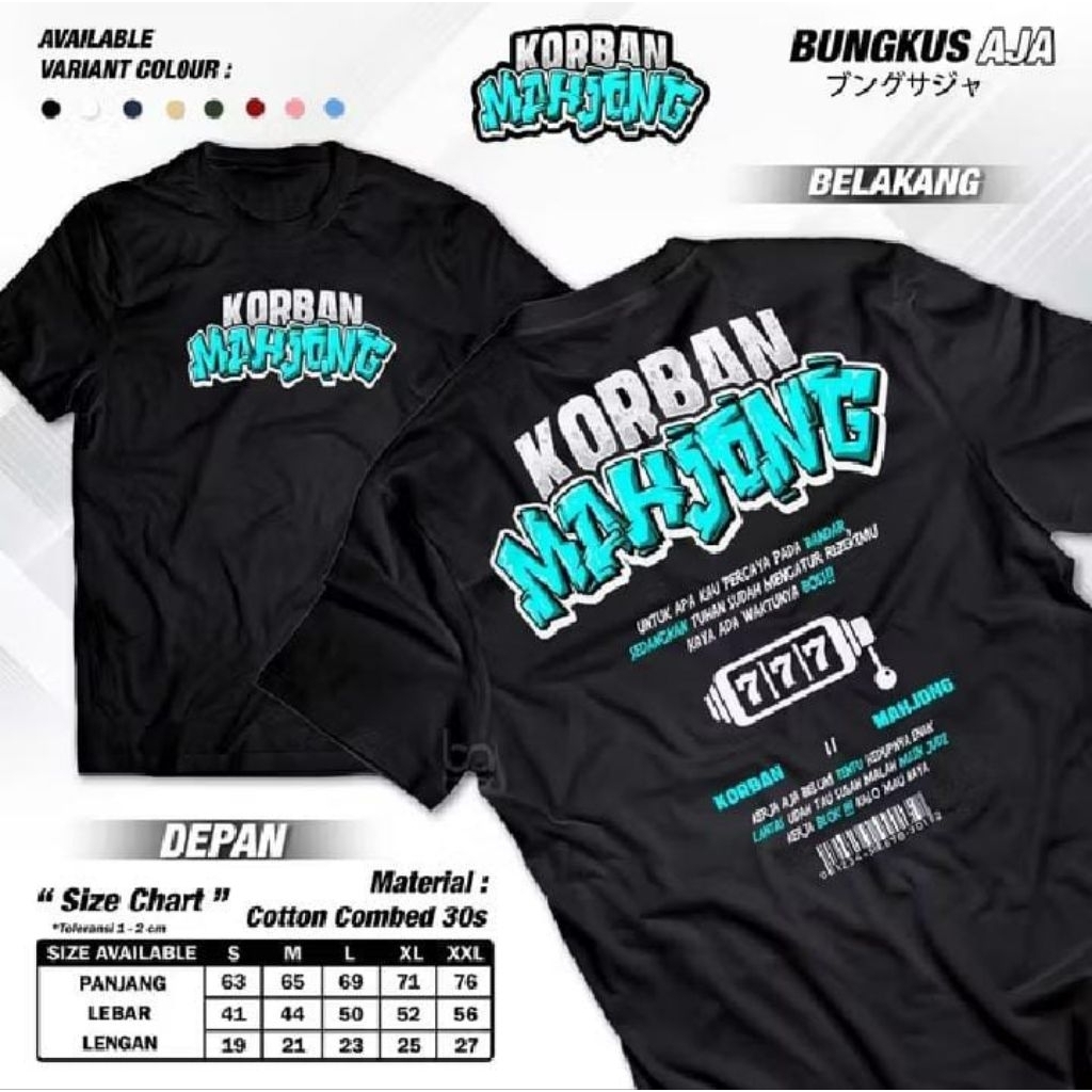 Kaos Korban Mahjong Kaya Ada Waktunya - Baju Games Online Slot Mahjong Ways 2