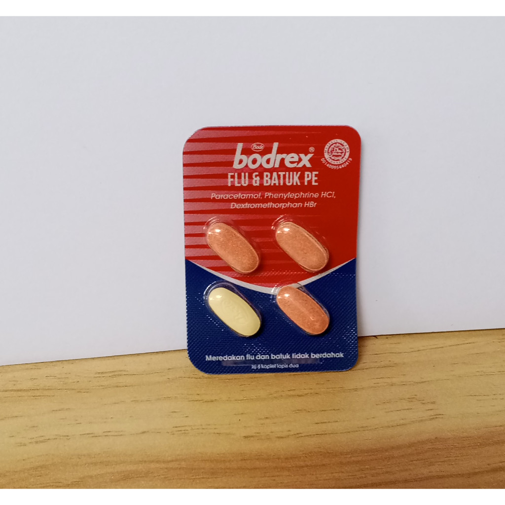 Bodrex Flu dan Batuk PE Obat Meredakan Flu Hidung Tersumbat dan Batuk Tidak Berdahak