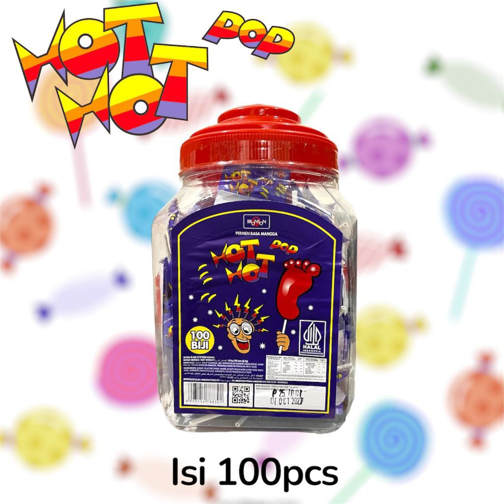 Permen Hothot Kaki / Permen kaki jadul 100pc/toples