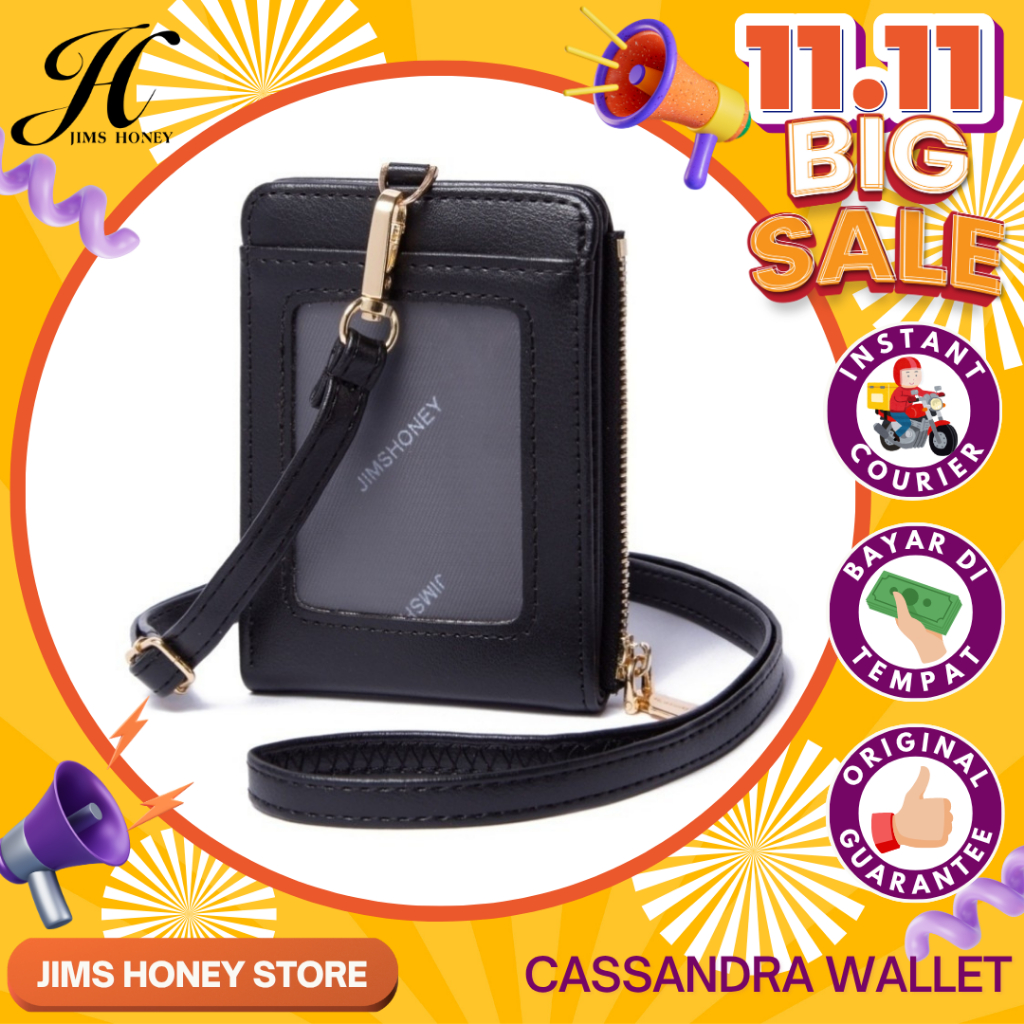 JIMS HONEY CASSANDRA WALLET DOMPET LANYARD KALUNG GANTUNG LEHER ID CARD HOLDER WANITA PRIA UNISEX