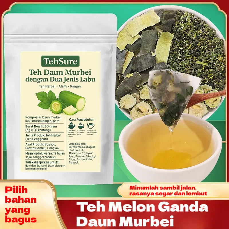 Teh Labu Kundur dan Pare dengan Daun Murbei Herbal Sehat Daya Tahan Tubuh