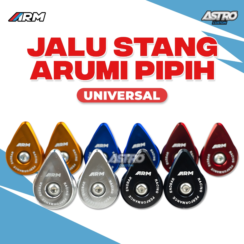 Jalu Stang Motor Pipih End Bar Vario Beat Aerox Nmax PCX Mio CBR Vixion GSX Ninja CNC ARM ARUMI CVT