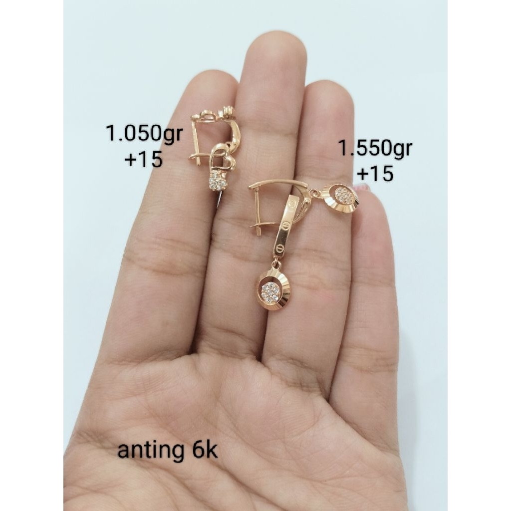 anting emas 6 karat