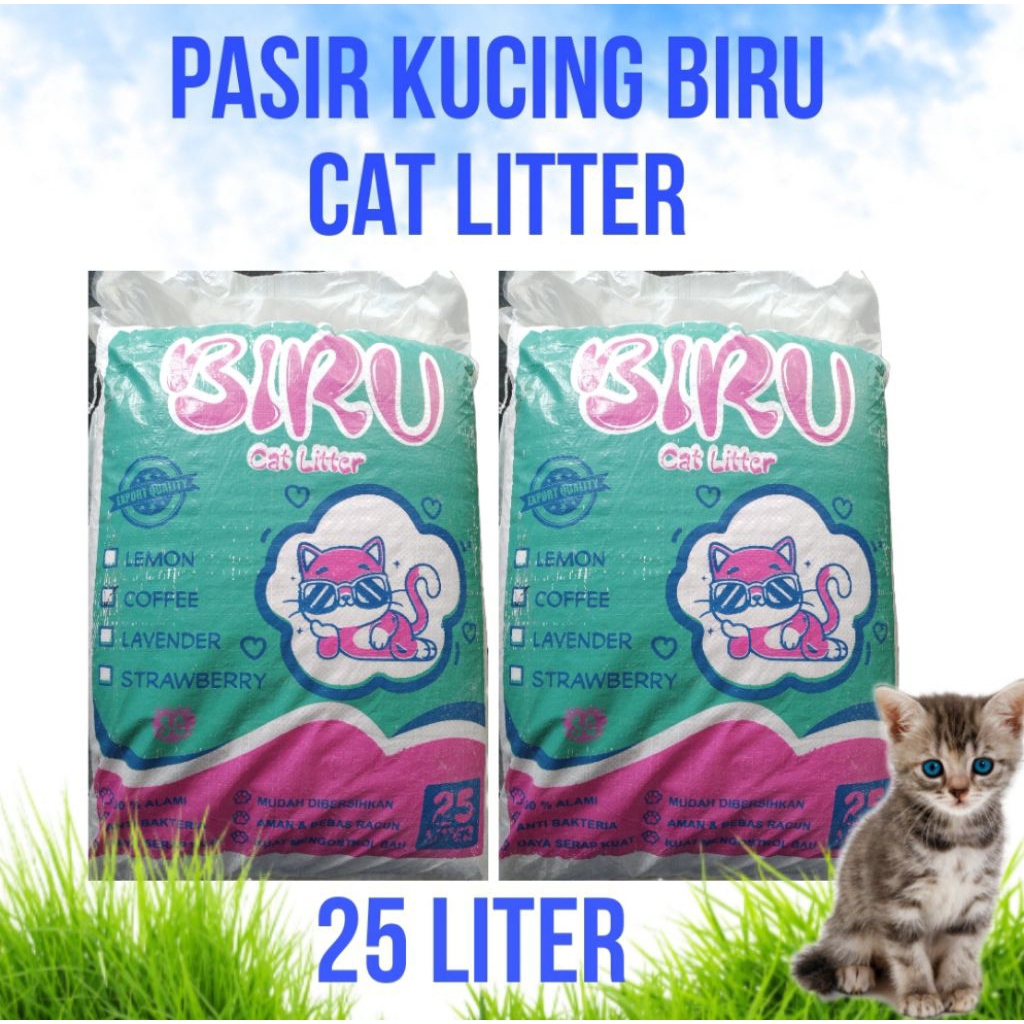Pasir Kucing Gumpal Wangi 25 Liter