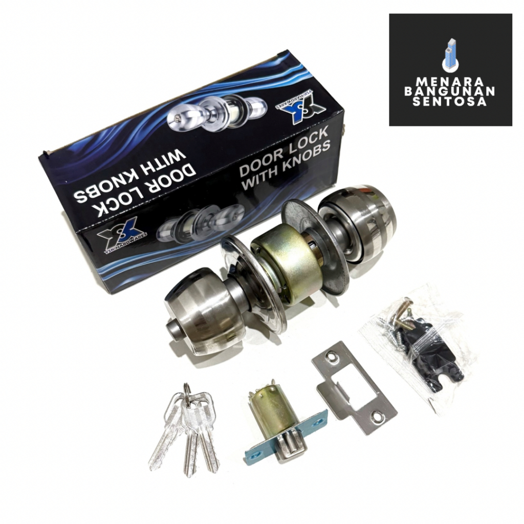 Kunci Bulat Stainless YSK 5831 - Handle Tarikan Gagang Pintu Kamar Mandi