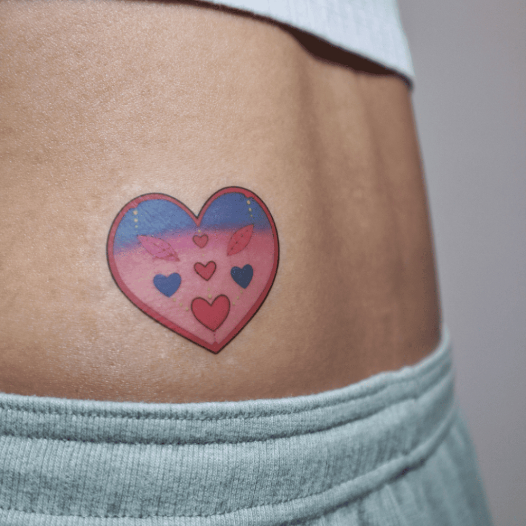 [PRODUK LOKAL] TATO TEMPORER KAWAII MAGIC HEART | TATO TEMPORER HATI BERBUNGA | HEART FLOWER TEMPORA