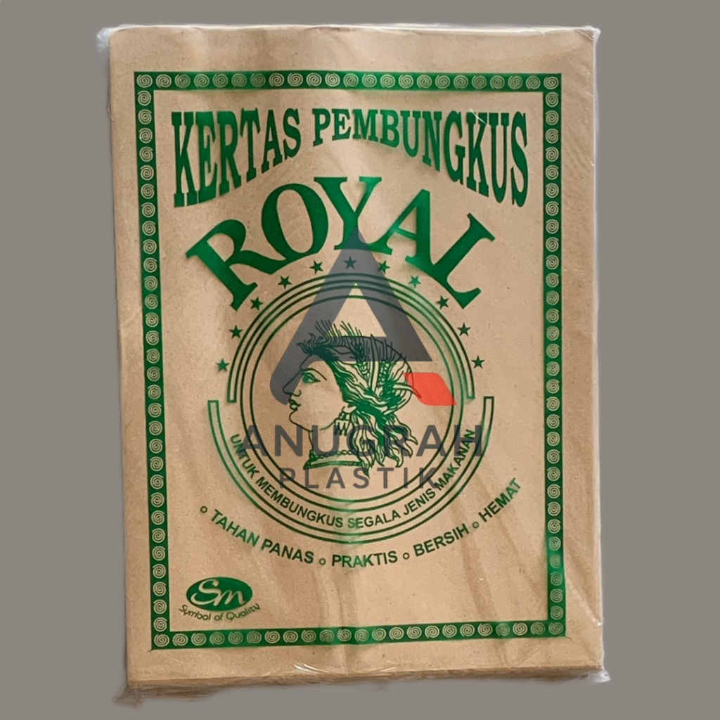 Anugrah Plastik Kertas Nasi Royal Hijau | Kertas Nasi 200 | Kertas Pembungkus Makana