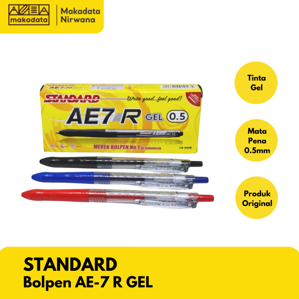 STANDARD BOLPEN/PULPEN/BOLLPOINT AE-7 R GEL (1 PACK)