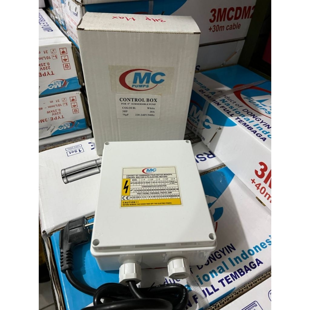 control box pompa satelit 3HP 2.2KW 220volt - box panel 3HP 1PHASE manual