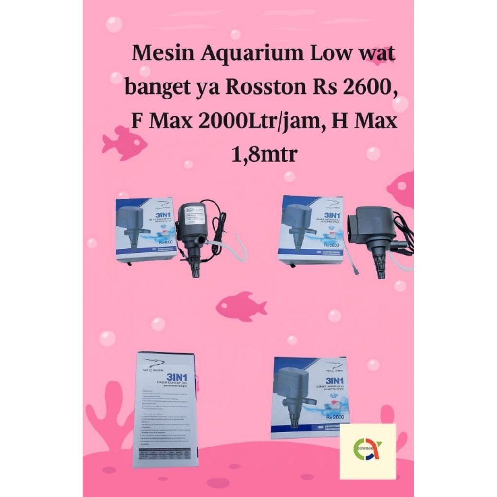 Pompa  Pump Aquarium Low Watt Rosston RS 2600