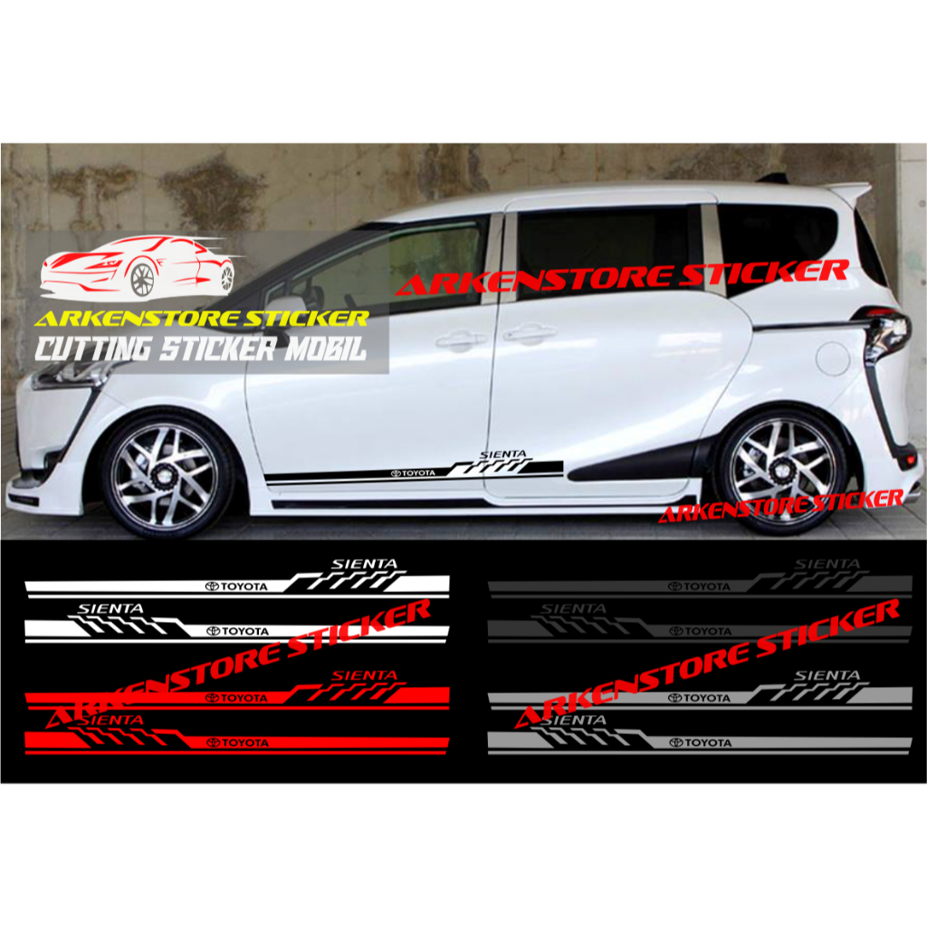 Promo sticker mobil sienta cutting sticker stiker mobil toyota sienta stiker sienta