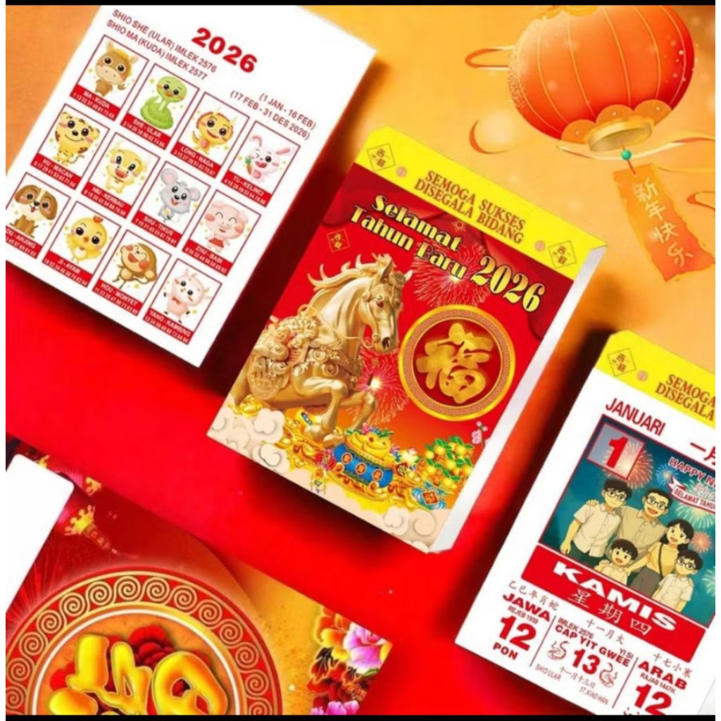 KALENDER TAHUN KUDA | KALENDER IMPORT 2026 | KALENDER BAHASA INDONESIA