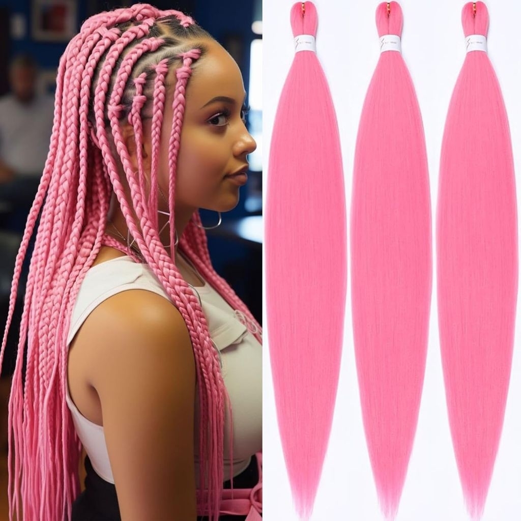 Box Braids Hair /Pink