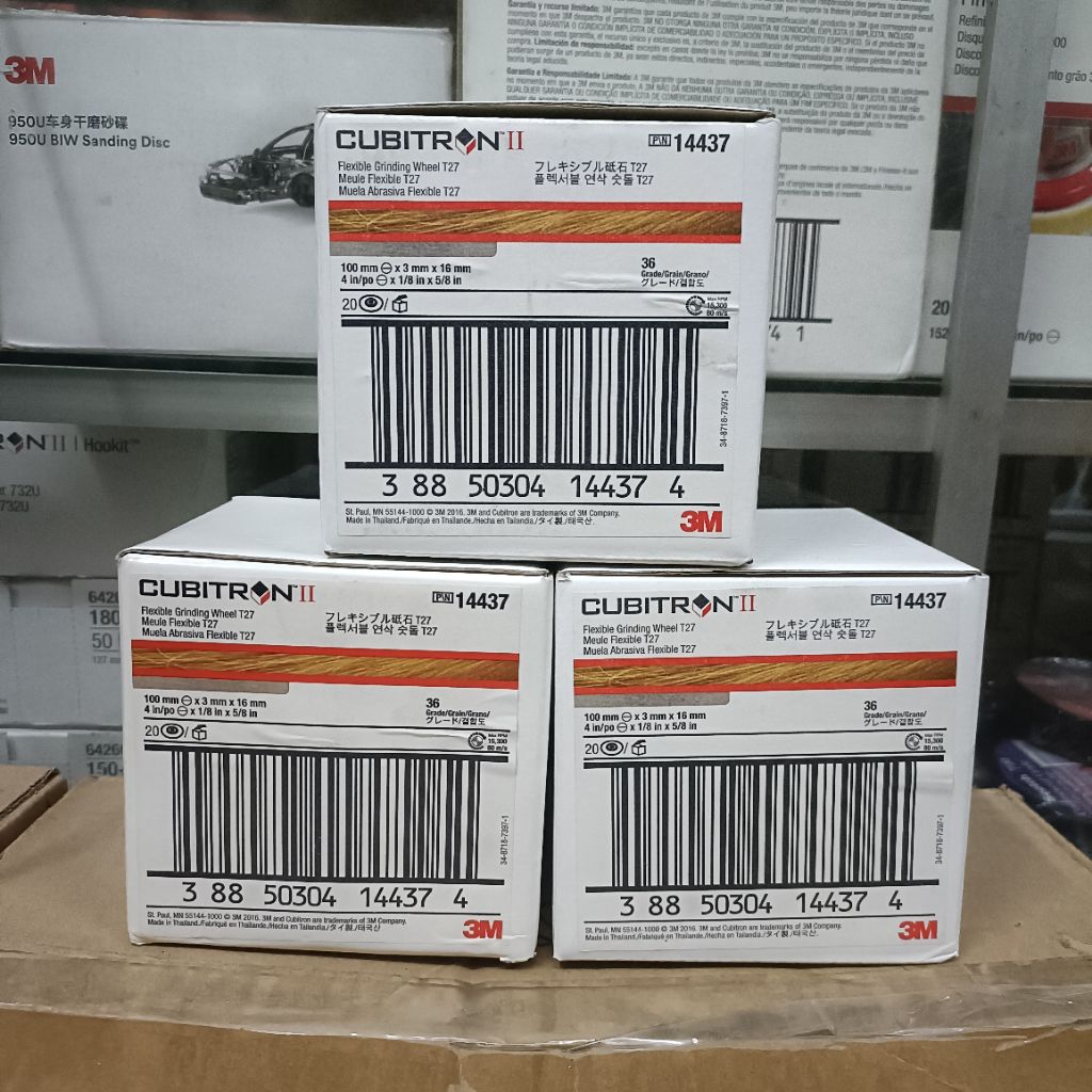 3M CUBITRON II FLEXIBLE GRINDING WHELL T27 -100 x 2.5x16 -14437
