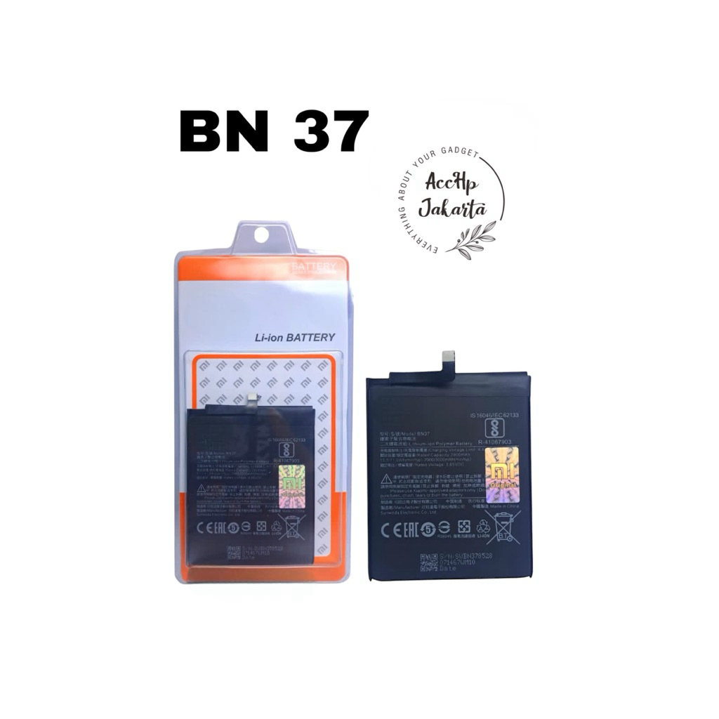 Baterai Batre Redmi 6 redmi 6A BN 37 Original / Batrei Batrai BN37 Original