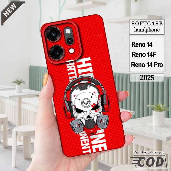 Case OPPO RENO 14  _OPPO RENO 14F  _OPPO RENO 14 PRO  _Casing silikon hitam bening Elastis keren