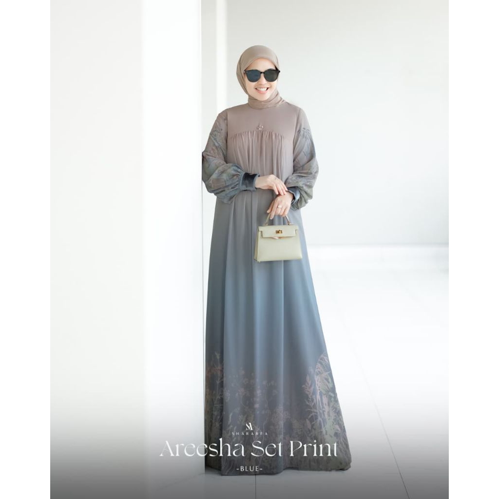 ABAYA GAMIS AREESHA PRINTING PRINTING ORIGINAL BY SHARAREA
