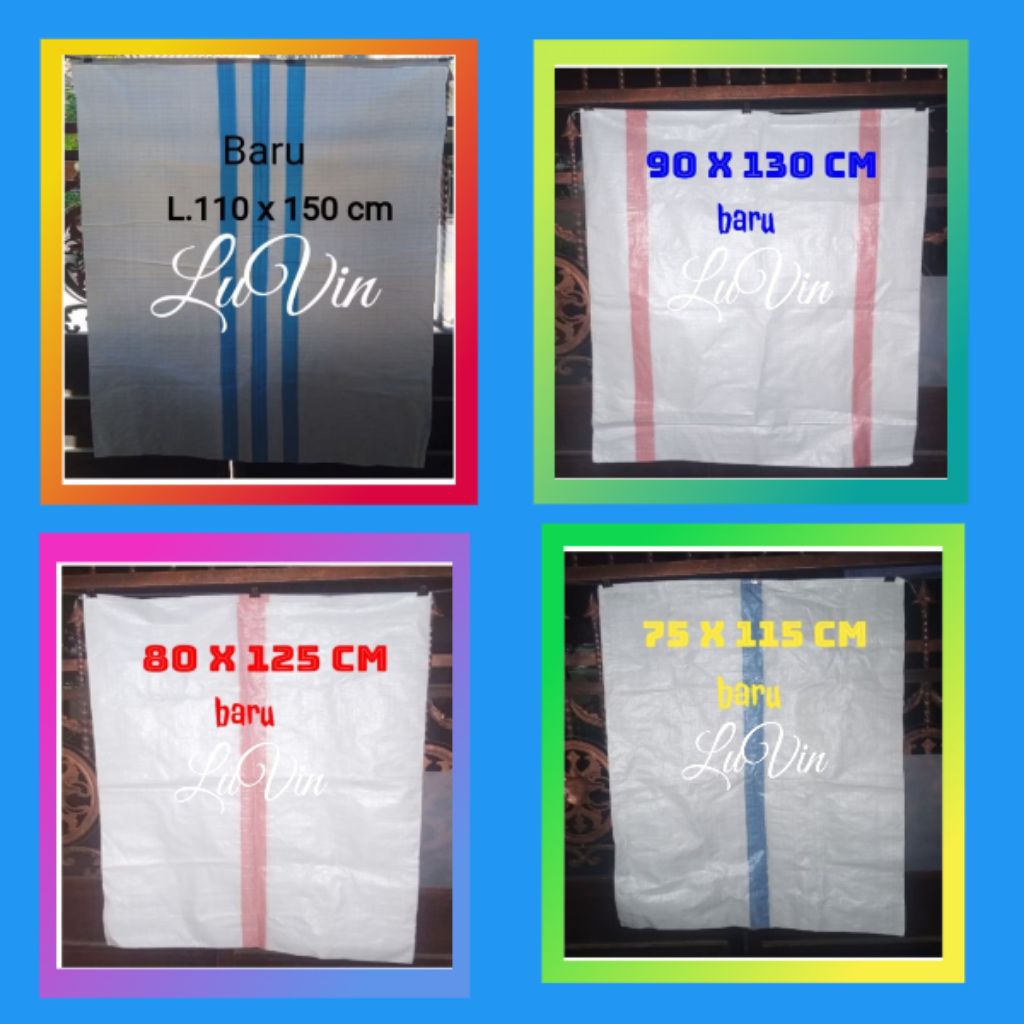 Karung plastik / Glangsing  karung baru kantong plastik putih